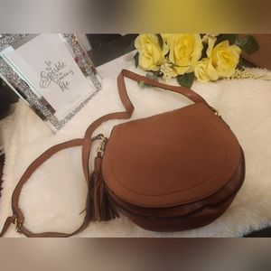 Old Navy Camel Saddle Crossbody Bag